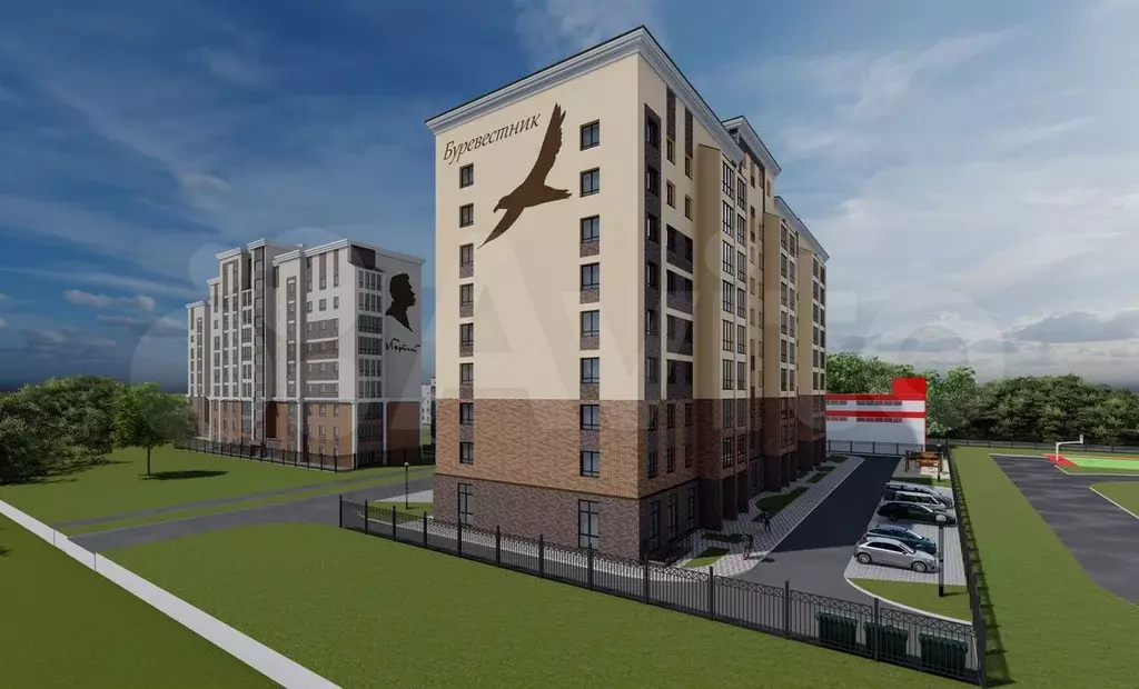 1-к. квартира, 53,1 м, 2/9 эт. - Фото 1