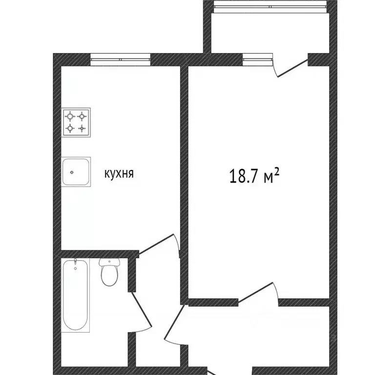 1-к кв. Ханты-Мансийский АО, Сургут ул. Есенина, 2 (43.2 м) - Фото 0