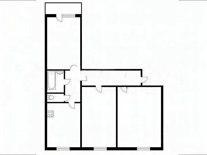 3-к кв. Кемеровская область, Междуреченск Брянская ул., 7 (65.7 м) - Фото 1