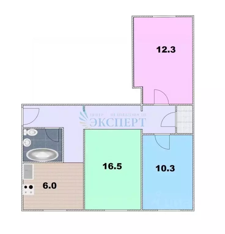 3-к кв. Нижегородская область, Нижний Новгород Сормовское ш., 8 (54.8 ... - Фото 1