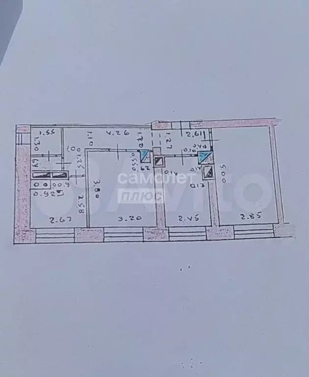 3-к. квартира, 52,6 м, 1/2 эт. - Фото 0