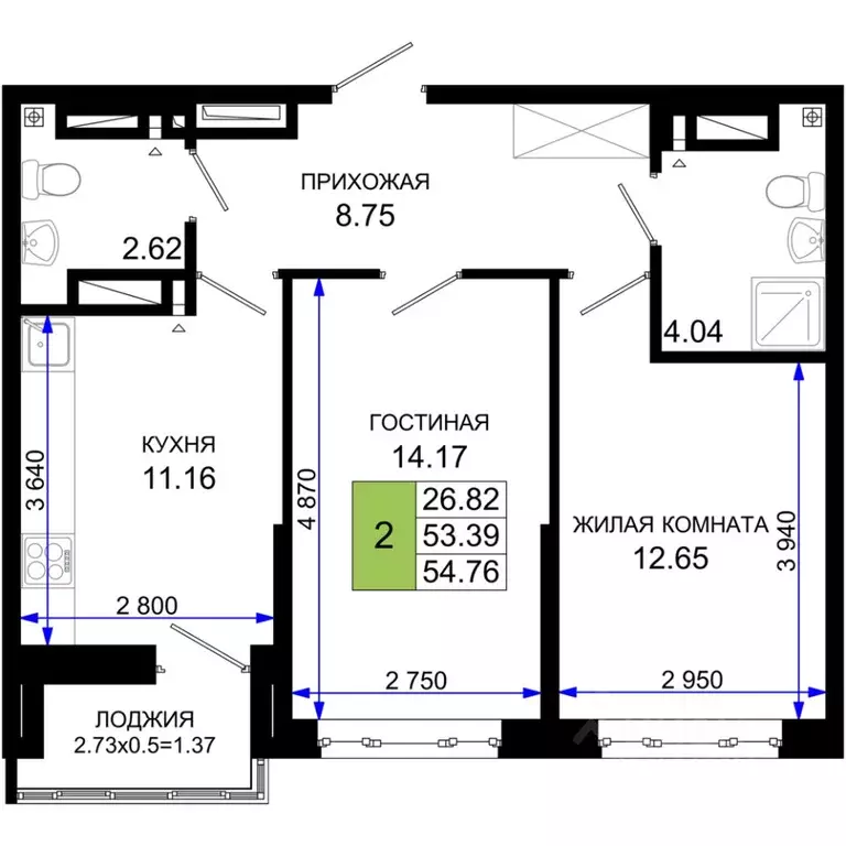 2-к кв. Ростовская область, Ростов-на-Дону Нефтекачка кв-л, Октябрь ... - Фото 0