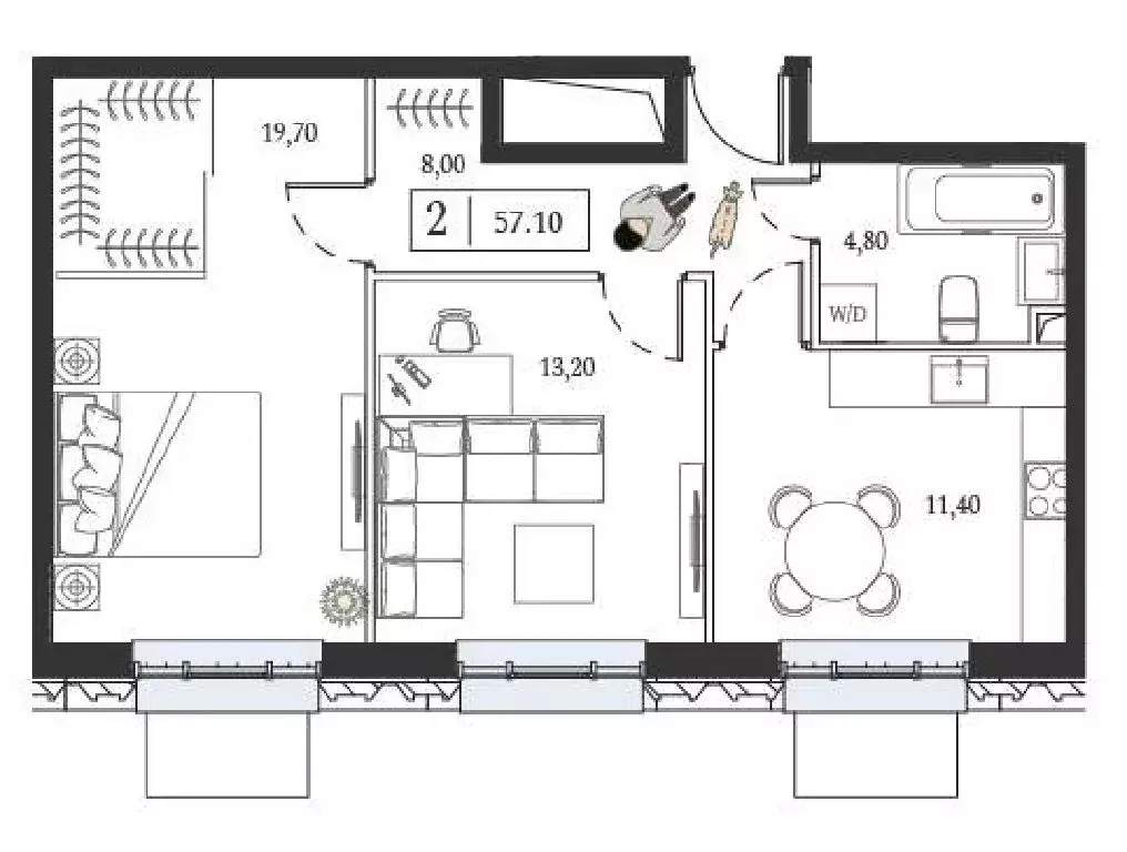 Продается 2-комнатная квартира - Фото 1