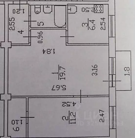 2-к кв. Санкт-Петербург просп. Металлистов, 75 (46.0 м) - Фото 2