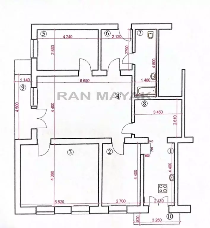 4-к кв. Адыгея, Майкоп ул. Хакурате, 222 (108.8 м) - Фото 2