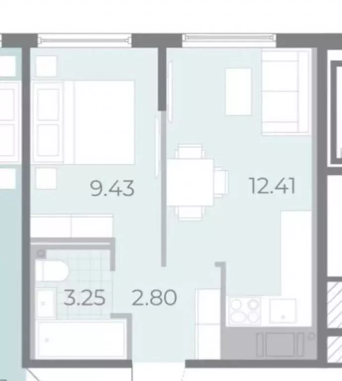 1-комнатная квартира: Санкт-Петербург, проспект Крузенштерна, 4 (29.2 ... - Фото 1