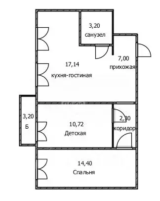 3-к кв. Ульяновская область, Ульяновск просп. Гая, 72 (54.3 м) - Фото 2