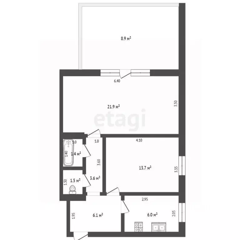 2-к кв. Мордовия, Саранск ул. Васенко, 1 (63.1 м) - Фото 2