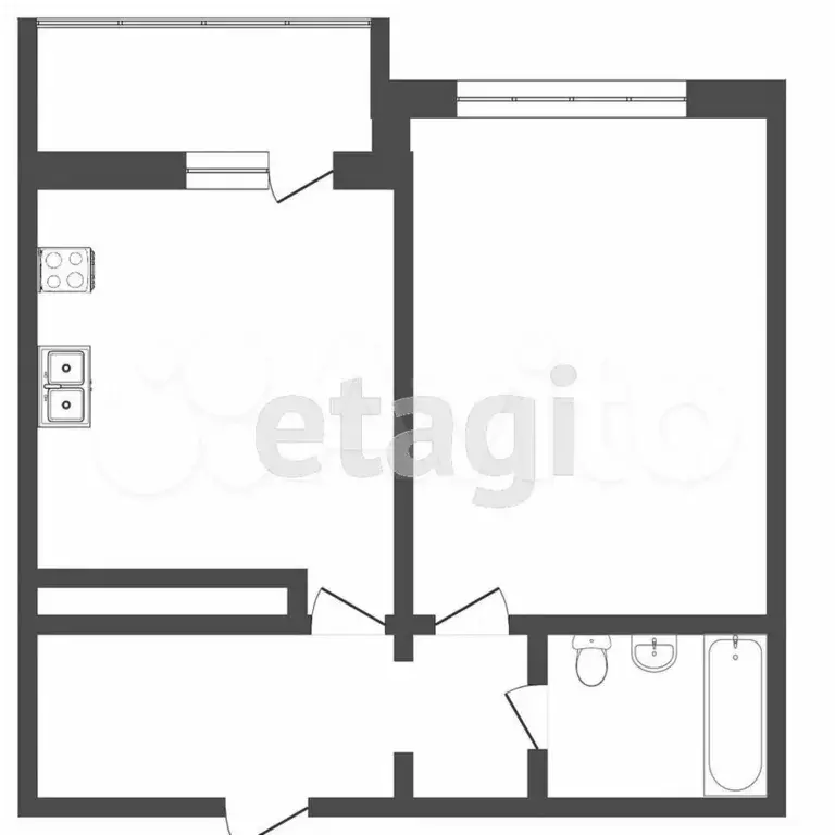 1-к. квартира, 39 м, 2/16 эт. - Фото 0