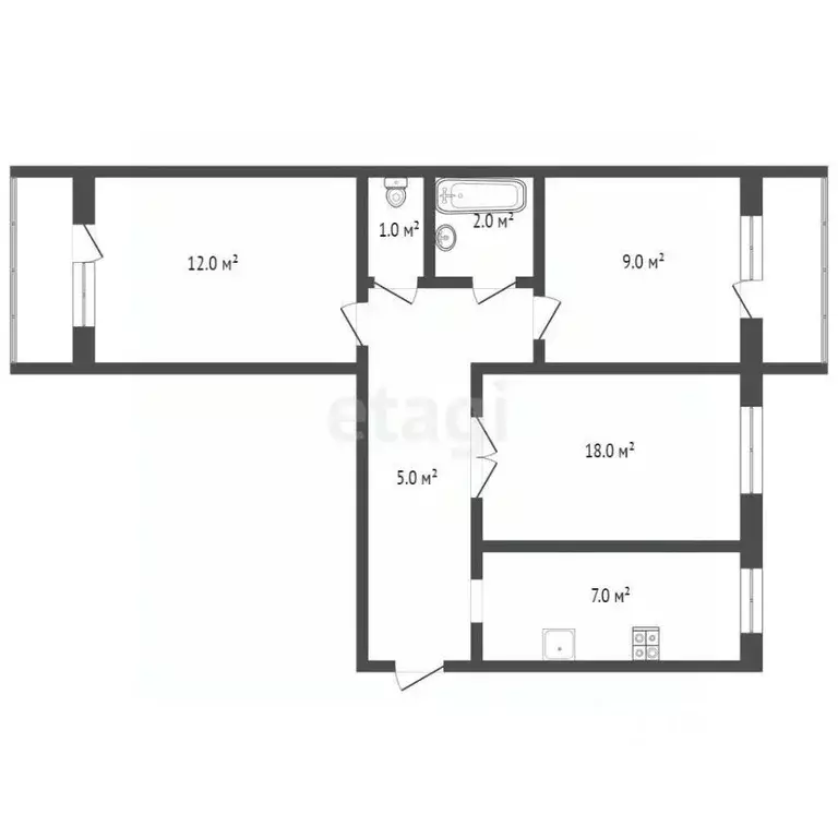 3-к кв. Саратовская область, Балашов ул. Строителей, 7 (61.4 м) - Фото 2