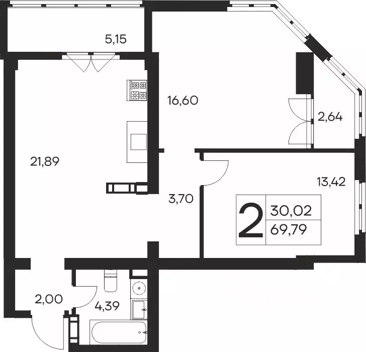 2-к кв. Крым, Ялта Ай-Петри жилой комплекс (70.87 м) - Фото 1