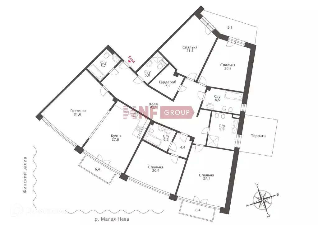 Продаётся 5-к квартира, 237.3 м - Фото 1
