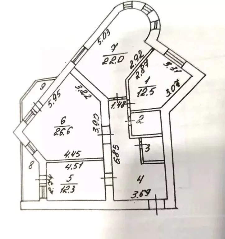 3-к кв. Белгородская область, Белгород ул. Губкина, 16б (98.9 м) - Фото 2
