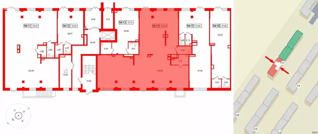 Помещение свободного назначения (154.42 м) - Фото 1