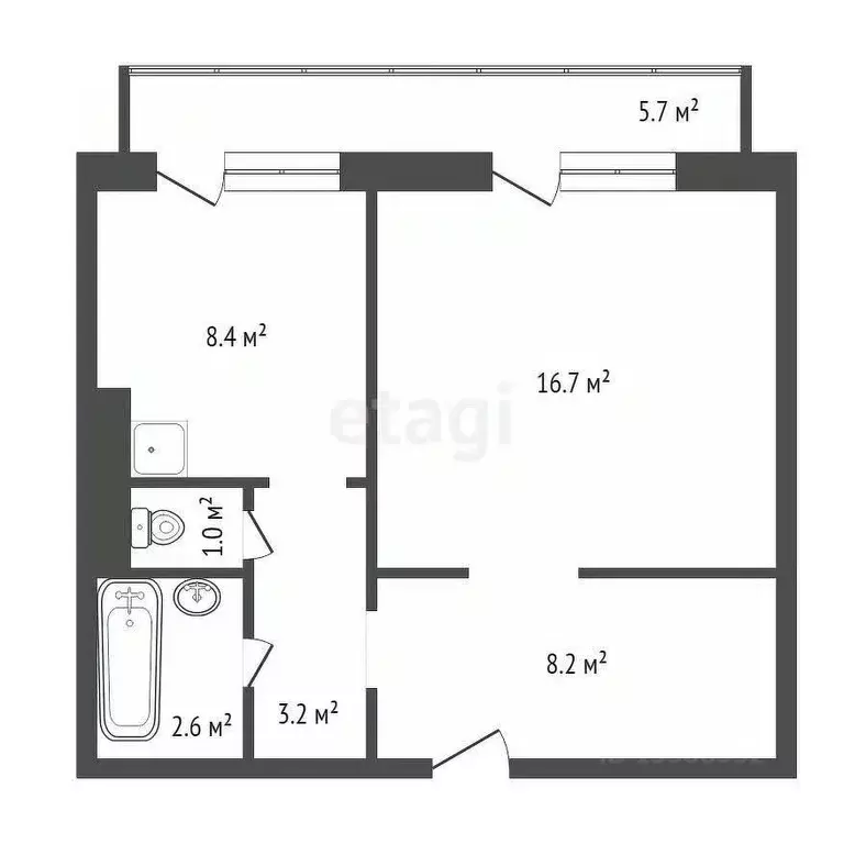 1-к кв. Красноярский край, Красноярск ул. Забобонова, 14 (40.0 м) - Фото 1