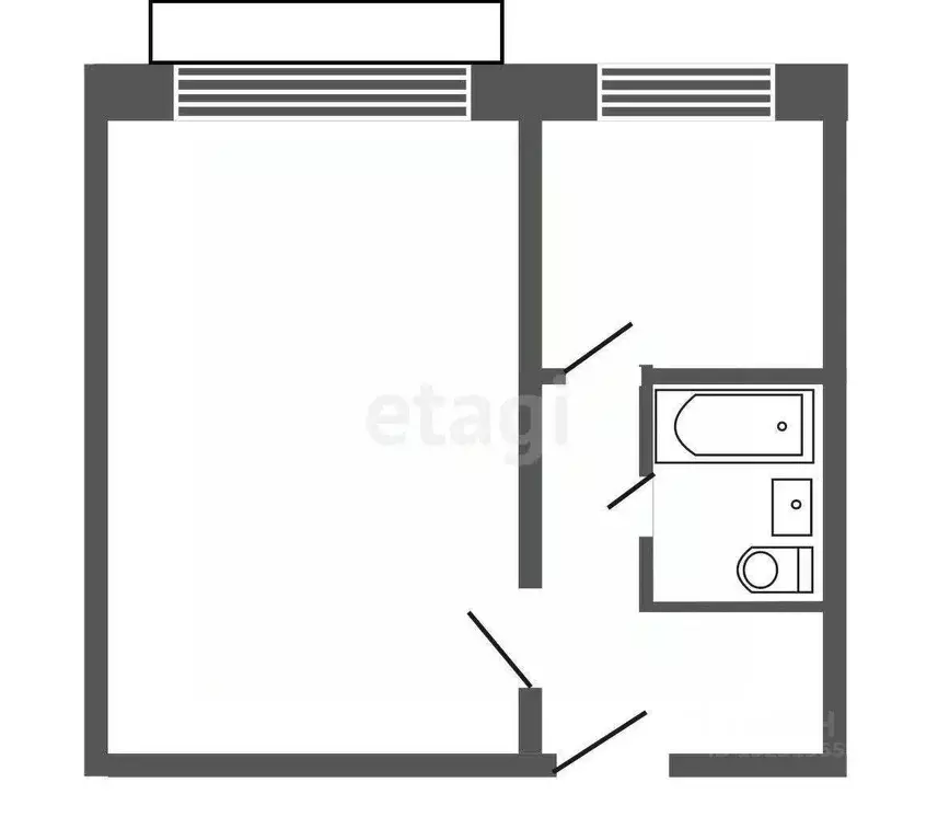 1-к кв. Челябинская область, Южноуральск ул. Победы, 22В (35.0 м) - Фото 2