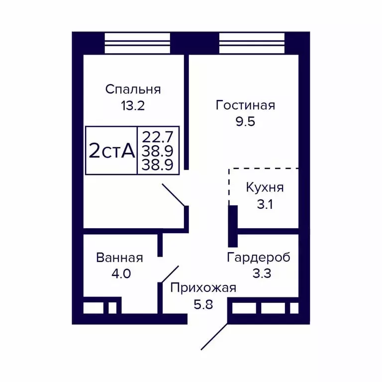 2-комнатная квартира: Новосибирск, Красносельская улица (38.9 м) - Фото 0