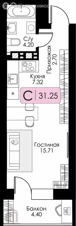 1-комнатная квартира: Тверь, улица Коминтерна, 95К (31.3 м) - Фото 0