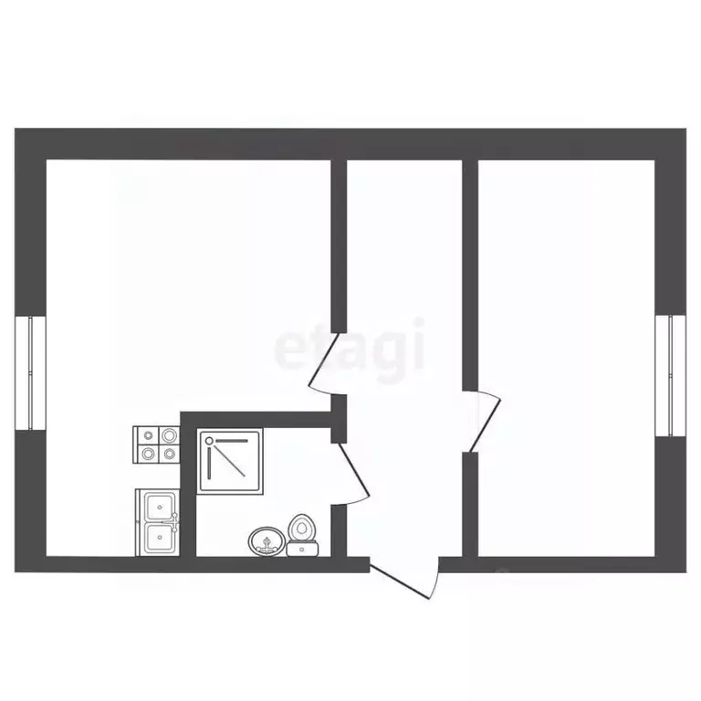 1-к кв. Владимирская область, Муром Профсоюзная ул., 23 (30.5 м) - Фото 0