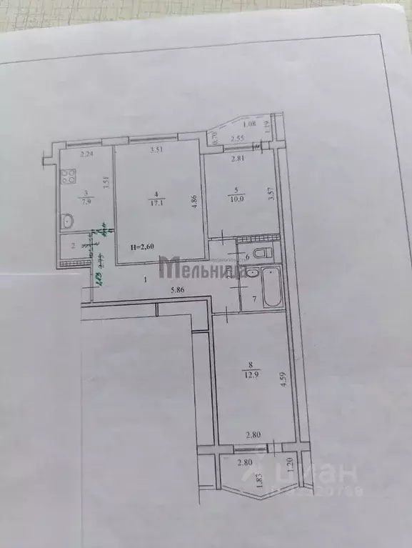 3-к кв. Волгоградская область, Волгоград ул. Репина, 3 (64.1 м) - Фото 1