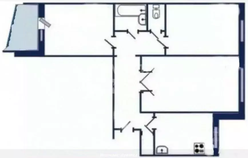 3-к кв. Челябинская область, Челябинск ул. Косарева, 52 (68.4 м) - Фото 2