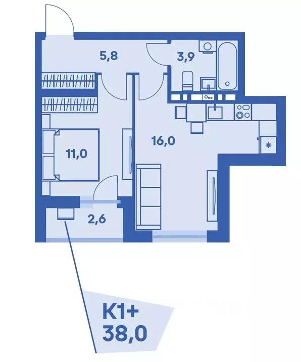 1-к кв. Пермский край, Пермь Бахаревка мкр,  (38.0 м) - Фото 1