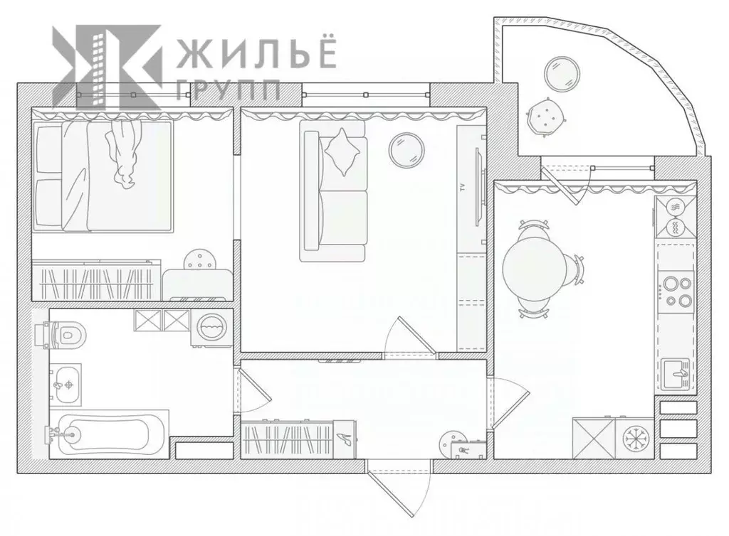1-к кв. Татарстан, Казань просп. Победы, 152/33 (41.0 м) - Фото 1