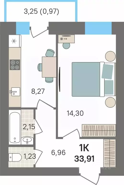 1-к кв. Пермский край, Пермский муниципальный округ, с. Култаево ул. ... - Фото 1