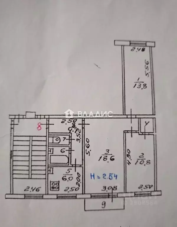 3-к кв. Московская область, Коломна городской округ, с. Акатьево ул. ... - Фото 2