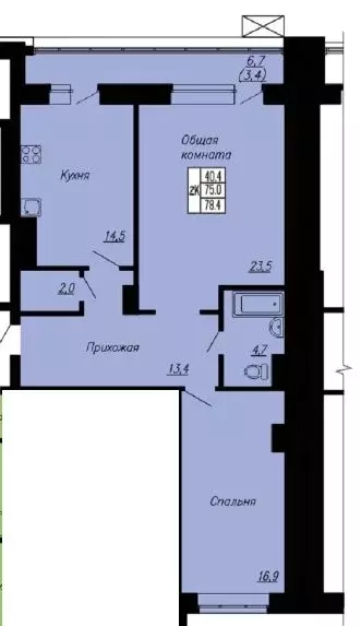 2-комнатная квартира: Белокуриха, улица Соболева, 22 (76.6 м) - Фото 1