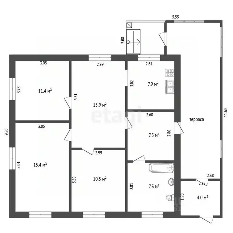 Дом в Мордовия, с. Лямбирь ул. Спортивная, 27 (113 м) - Фото 1