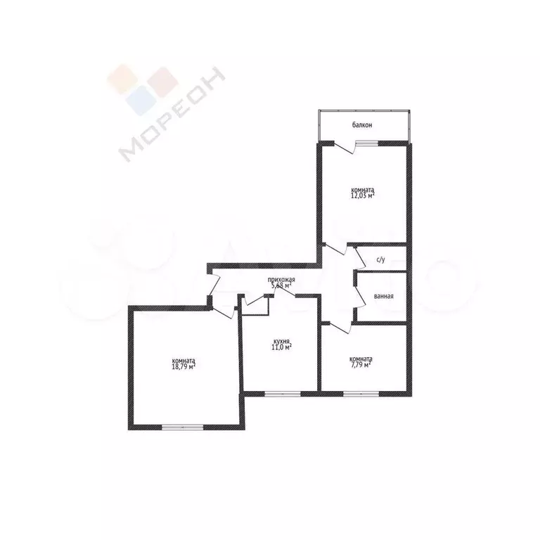 3-к. квартира, 62 м, 3/9 эт. - Фото 0