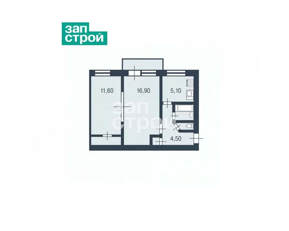 2-к кв. Санкт-Петербург, Санкт-Петербург, Кронштадт ул. Зосимова, 34 ... - Фото 2