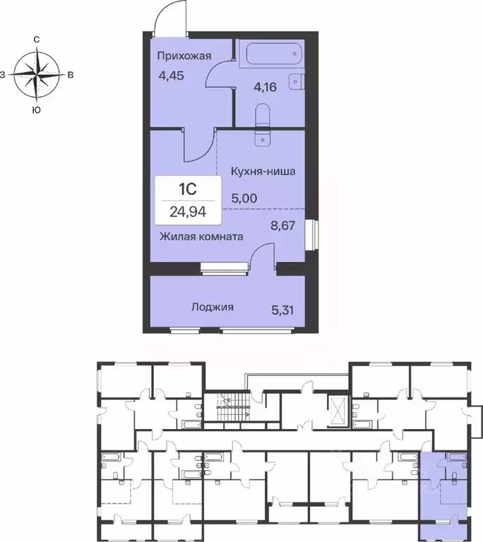 Студия Ленинградская область, Всеволожский район, Заневское городское ... - Фото 1