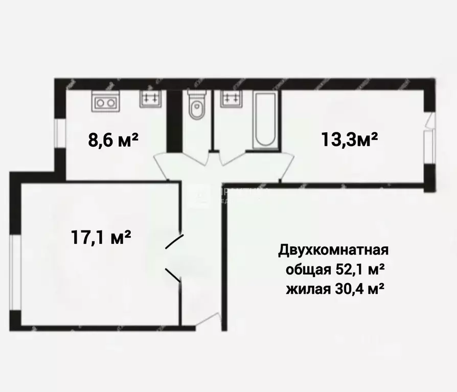 2-к кв. Москва Лебедянская ул., 23 (52.0 м) - Фото 2