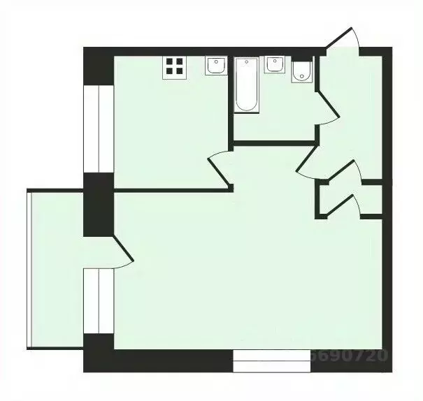 1-к кв. Владимирская область, Владимир Тракторная ул., 10 (30.0 м) - Фото 1