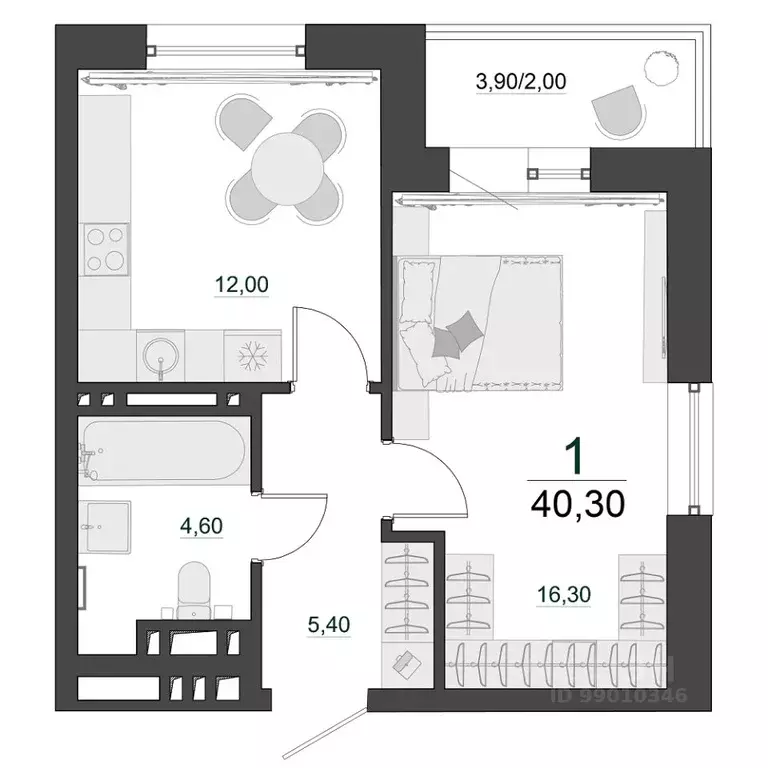 1-к кв. Красноярский край, Красноярск Нанжуль-Солнечный мкр, Фамилия ... - Фото 1