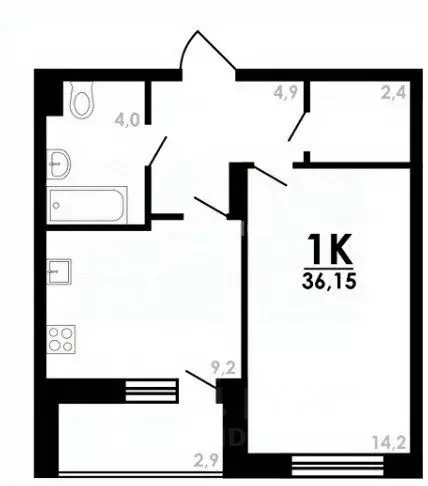1-к кв. Нижегородская область, Нижний Новгород Коломенская ул., 8к4 ... - Фото 0