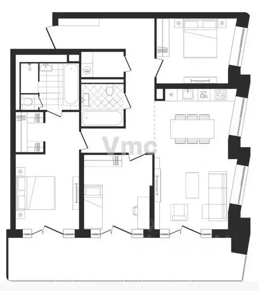 4-к кв. Москва Репаблик жилой комплекс, к2.3 (115.0 м) - Фото 1