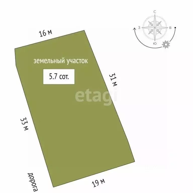 Участок в Башкортостан, Стерлитамак Солнечный мкр, ул. Отрадовская ... - Фото 2