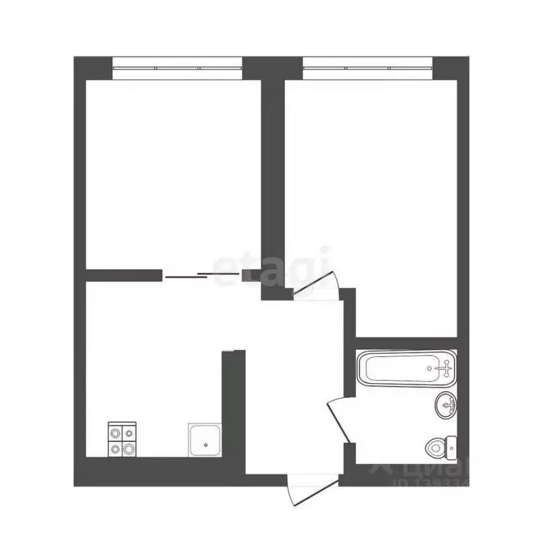 2-к кв. Тюменская область, Тюмень ул. Краснооктябрьская, 14 (39.0 м) - Фото 0