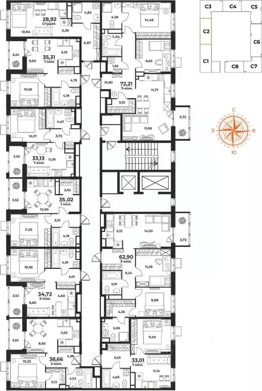 1-к кв. Хабаровский край, Хабаровск Брянский пер. (28.92 м) - Фото 2