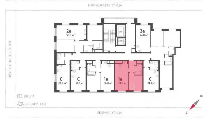 1-к кв. Санкт-Петербург Партизанская ул. (36.8 м) - Фото 1