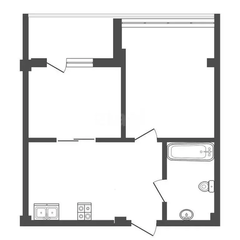 1-комнатная квартира: Кореиз, Кореизское шоссе, 1Д (53.17 м) - Фото 0