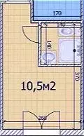 Квартира-студия, 10,5 м, 1/1 эт. - Фото 0