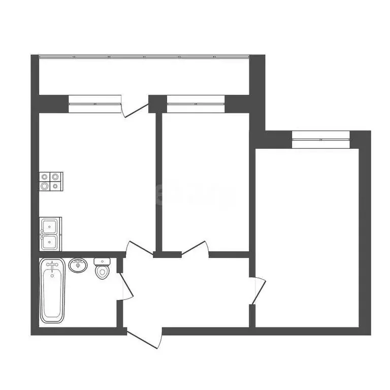 2-комнатная квартира: Тюмень, Солнечный проезд, 8к2 (47.5 м) - Фото 1