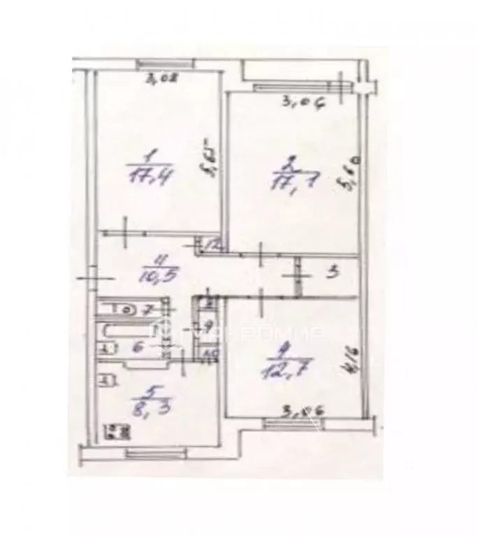 3-к кв. Ленинградская область, Выборг ул. Декабриста Лунина, 1 (73.0 ... - Фото 2