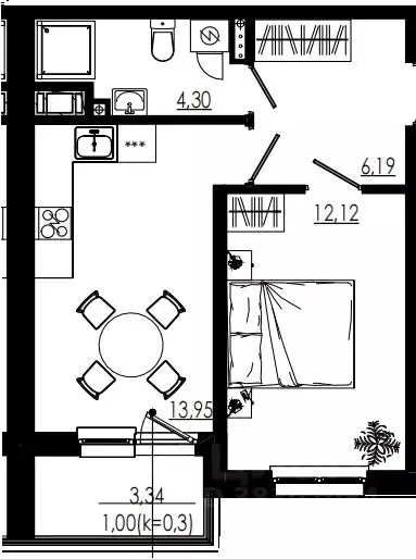 1-к кв. Ленинградская область, Тосненский район, Форносовское ... - Фото 1