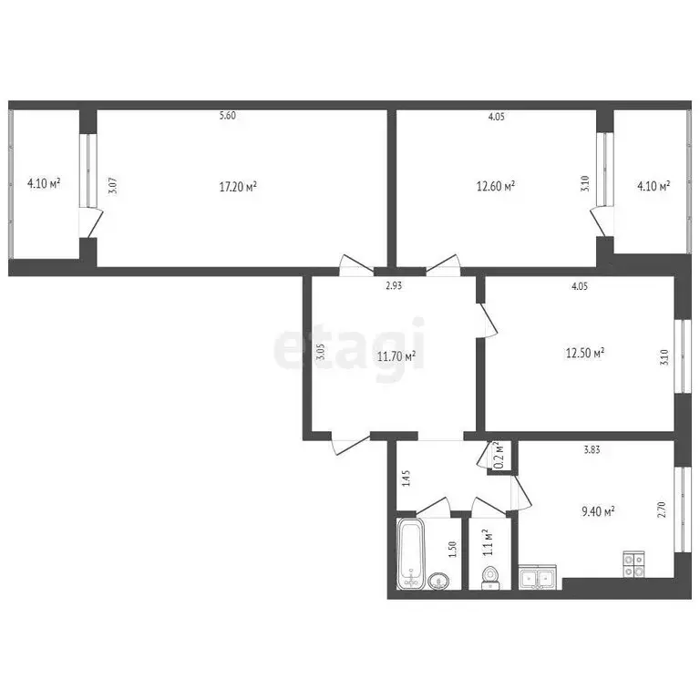3-комнатная квартира: Самара, проспект Карла Маркса, 16 (66.8 м) - Фото 1