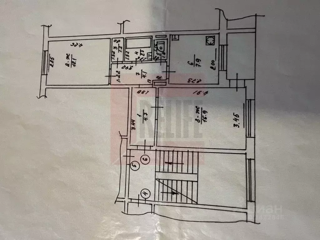 2-к кв. Калининградская область, Янтарный пгт ул. Советская, 124 (50.6 ... - Фото 2